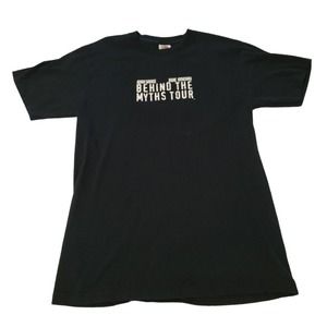 MythBusters T-Shirt Medium Black Behind The Myths Tour Y2K
